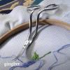 imageGingher Stork Embroidery Scissors and Leather Sheath  35quot Craft Scissors for Fabric Thread and Needlework Yarn Cutting  Gold6 Embroidery  Double Curved