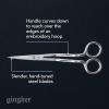 imageGingher Stork Embroidery Scissors and Leather Sheath  35quot Craft Scissors for Fabric Thread and Needlework Yarn Cutting  Gold6 Embroidery  Double Curved