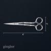imageGingher Stork Embroidery Scissors and Leather Sheath  35quot Craft Scissors for Fabric Thread and Needlework Yarn Cutting  Gold6 Embroidery  Double Curved