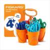 imageFiskars 5quot BluntTip Scissors Classpack for Kids Ages 47 with Art Caddy Organizer 24Pack Kids Scissors for School or Crafting Back to School Supplies Assorted ColorsPointedTip Scissors