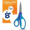 imageFiskars 6quot LeftHanded Big Kids Scissors for Ages 811 Scissors for School or Crafting Back to School Supplies Ombre BlueTurquoiseTribal Blue