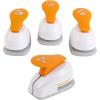 imageFiskars Hole Punch Confetti Maker Set 4Pack  Stars Hearts Circles and Rectangle Shapes  Arts and Crafts Tools