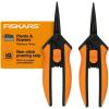 imageFiskars MicroTip Rose Pruning Shears 6quot Garden Shears NonStick Coated Stainless Steel Blade Gardening Scissors with SoftGrip HandlePruning Snips Non Stick 2 Pack