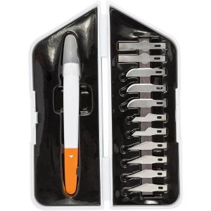 imageFiskars 1651101001 Easy Change Detail Craft Knife No 11 blade OrangeWhiteCutting  Carving Set