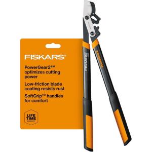 imageFiskars 32Inch Loppers for Tree Trimming Heavy Duty LowFriction Sharp Steel Blade Branch Cutter up to 2Inch Diameter Cut Capacity PowerGear2 Technology that Multiplies Power for Less Effort25 in