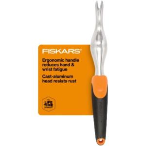 imageFiskars 3in1 Garden Tool Set Includes Trowel Transplanter and Cultivator for Outdoor Gardening Ergonomic Yard Tool KitWeeder