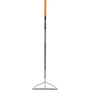 imageFiskars 60quot Pro Garden Rake for Soil with Lightweight Aluminum Handle Heavy Duty Gardening Tool