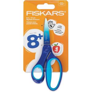 imageFiskars 6quot LeftHanded Big Kids Scissors for Ages 811 Scissors for School or Crafting Back to School Supplies Ombre BlueTurquoiseBlueturquoise
