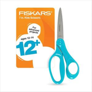 imageFiskars 7quot Student Scissors for Kids Ages 1214 Scissors for School or Crafting Back to School Supplies BlueTurquoise