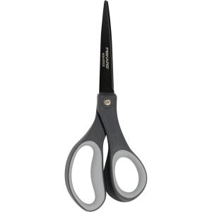 imageFiskars 8 LeftHanded Titanium Scissors SoftGrip Handle for Comfort Durable Stainless Steel Blades for Home and Office UseNonStick Titanium  SoftGrip