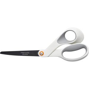 imageFiskars 8 LeftHanded Titanium Scissors SoftGrip Handle for Comfort Durable Stainless Steel Blades for Home and Office UseNonStick Titanium  White  Orange