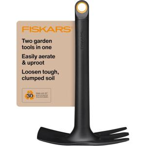 imageFiskars Eco Trowel with Curved Spade Ergonomic Handle UV Resistance Durable EcoFriendly Tool for Planters and Garden BedsEco Cultivator Hoe