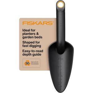 imageFiskars Eco Trowel with Curved Spade Ergonomic Handle UV Resistance Durable EcoFriendly Tool for Planters and Garden BedsEco Trowel