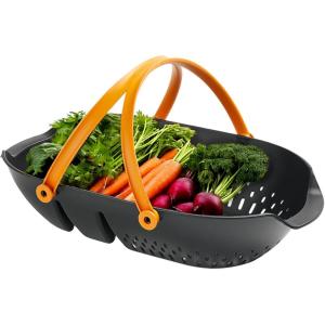 imageFiskars Garden Harvest Basket  Container for Gardening and Harvesting with Tool Caddy  Harvesting Basket Doubles as a Colander for Vegetables and Fruits  Garden AccessoriesHarvest Basket