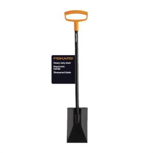 imageFiskars Garden Shovel for Digging Heavy Duty Steel Gardening Tool with Straight HandleFlat Shovel