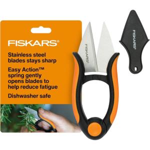 imageFiskars Herb Garden Scissors 5quot Garden Shears Handheld Herb Snips with Sheath and SoftGrip Handle Dishwasher Safegarden shear scissors