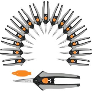 imageFiskars MicroTip Rose Pruning Shears 6quot Garden Shears NonStick Coated Stainless Steel Blade Gardening Scissors with SoftGrip Handle15 Piece Pruning Snip Set