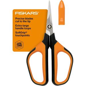 imageFiskars MicroTip Rose Pruning Shears 6quot Garden Shears NonStick Coated Stainless Steel Blade Gardening Scissors with SoftGrip HandlePruning Shears Comfort Loop Handles
