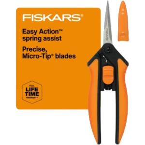 imageFiskars MicroTip Rose Pruning Shears 6quot Garden Shears NonStick Coated Stainless Steel Blade Gardening Scissors with SoftGrip HandlePruning Snips