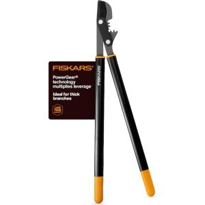 imageFiskars Ratchet Drive Anvil Lopper 32 Inch Heavy Duty Tree Trimmer 2 inch Cut Capacity Riveted Handles for Easy Squeeze Cutting PowerBypass Lopper 32