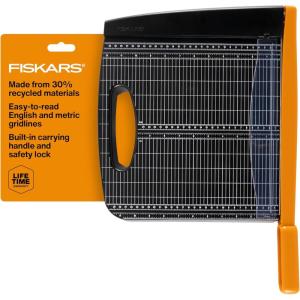 imageFiskars Recycled Bypass Paper Trimmer  12quot Cut Length  Guillotine Paper Cutter with SelfSharpening Blade  BlackRecycled Trimmer 12