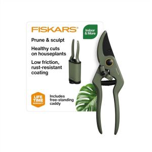 imageFiskars Sculptor Plant Pruner with Precision Bypass Design Ergonomic Handle LowFriction Blade Coating Indoor Plant Care