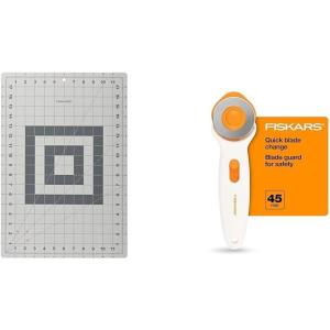 imageFiskars Self Healing Cutting Mat for Quilting Arts and Crafts 18quot x 24quot Grid Sewing Mat Craft Cutting Board Sewing Supplies and Quilting ToolsGray Premium Stick
