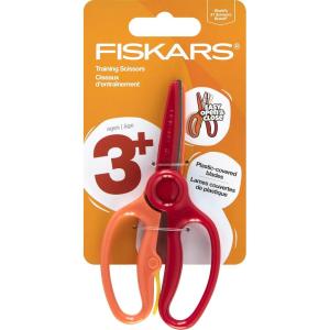 imageFiskars Starter Toddler Scissors for Kids Ages 2 3Pack Small Safety Plastic Scissors Easy Grip Art Supplies for Kids for Back to School Left and Right Handed SuitableTraining  Red