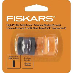 imageFiskars TripleTrack Trimmer Replacement Blades  2Pack  High Profile Style I Blades for Cutting and Scoring  Arts and Crafts  OrangeBlack2 Pack