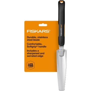 imageFiskars Xact Hand Rake Heavy Duty Gardening Hand Tool with Ergonomic Handle and Hanging Hole for Storage Stainless Steel Head and Tines Perfect for Maintaining a Raised Garden BedWeeder