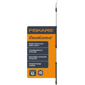 imageFiskars XtendControl Extendable Tree Pruner 16 ft Adjustable Branch Trimmer with Rotating Pruning Head 15quot X3 DoubleHooked Saw 48 ft Extension Poles ampamp Automatic Cord Reel for Precision CuttingX1 Saw