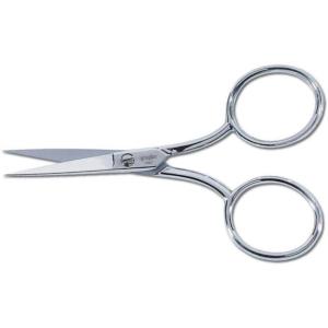 imageGingher Embroidery Scissors with Large Handle and Leather Sheath  4quot Craft Scissors for Fabric Thread and Needlework Yarn Cutting  Silver