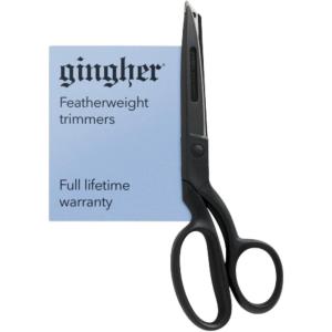 imageGingher Featherweight Bent Handle Scissors  8quot Stainless Steel Shears  Sharp Fabric Scissors  Black8 Shears