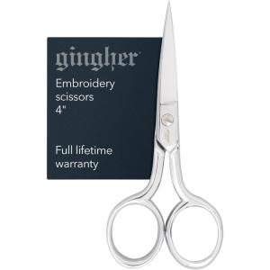 imageGingher Stork Embroidery Scissors and Leather Sheath  35quot Craft Scissors for Fabric Thread and Needlework Yarn Cutting  Gold4 Embroidery