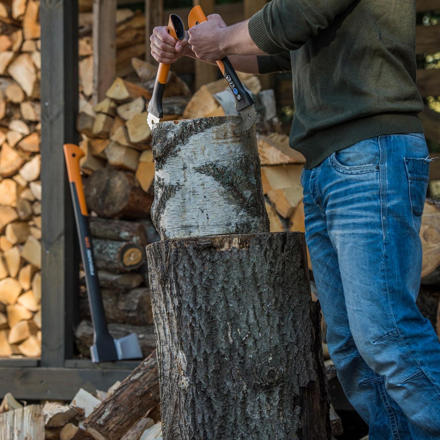 imageFiskars 28quot Hookaroon Saves Your Back  Lift Drag ampamp Load Heavy Rounds of Firewood and Split Wood  Sharp and Lightweight Pick Tool for Logs  Pickaroon Logging Tool  Forestry Tools12 Inch