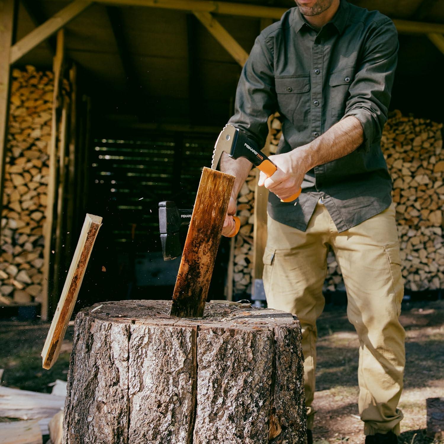 imageFiskars 28quot Hookaroon Saves Your Back  Lift Drag ampamp Load Heavy Rounds of Firewood and Split Wood  Sharp and Lightweight Pick Tool for Logs  Pickaroon Logging Tool  Forestry Tools12 Inch