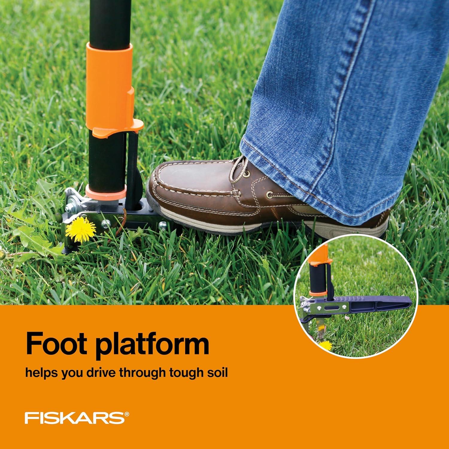 imageFiskars 3Claw Stand Up Weed Puller Tool Gardening Weeder Hand Weeding Tool with 39quot Long Ergonomic Handle with EasyEject Mechanism3claw