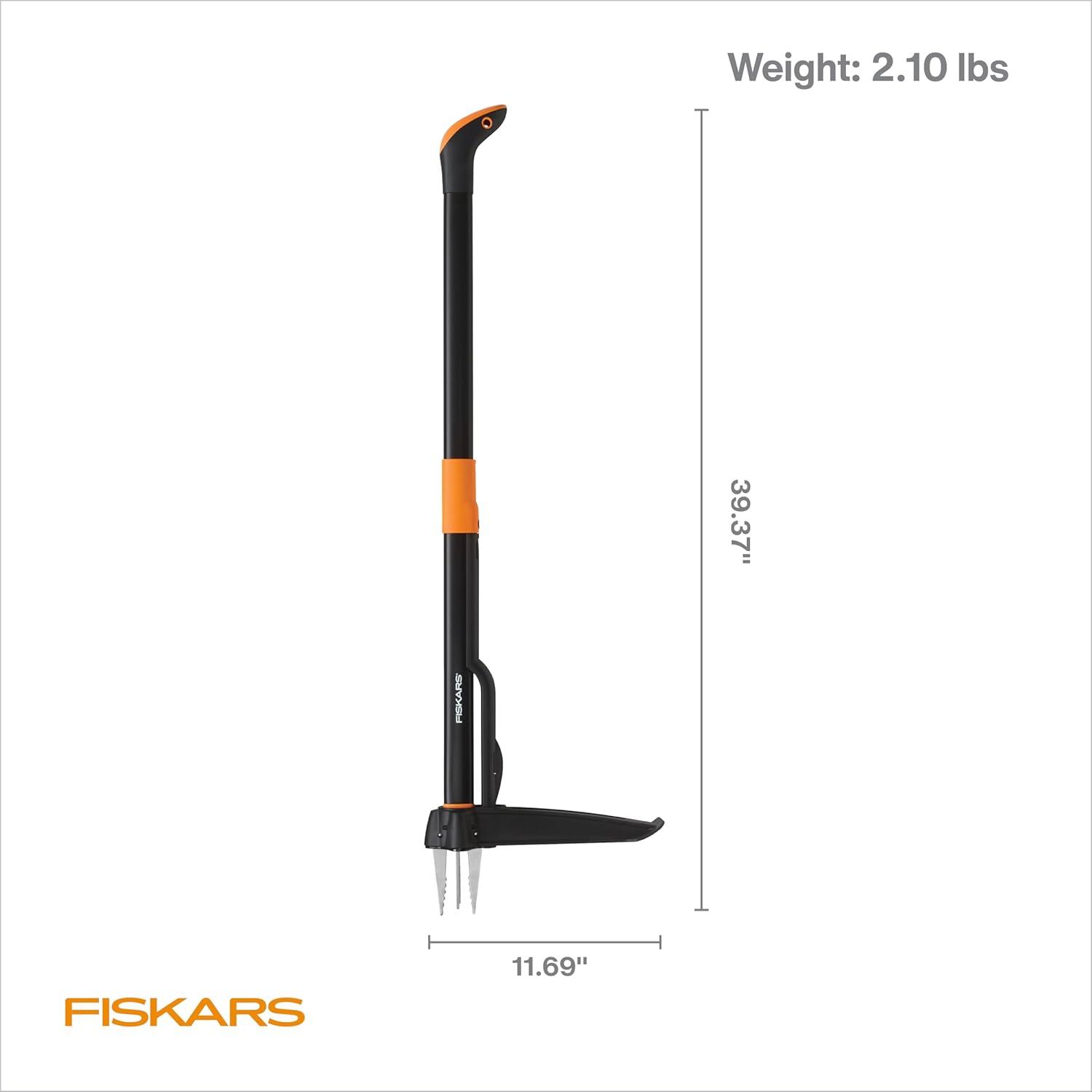 imageFiskars 3Claw Stand Up Weed Puller Tool Gardening Weeder Hand Weeding Tool with 39quot Long Ergonomic Handle with EasyEject Mechanism4claw
