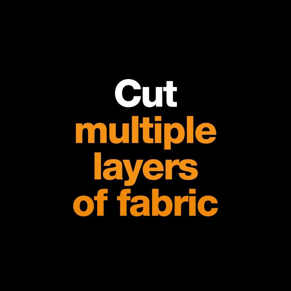 imageFiskars 45mm Rotary Cutter for Fabric Premium Steel Stick Fabric Cutter Cuts Through Multiple Layers Right and Left Handed Easy and Safe Blade Change Arts and Crafts Sewing and Quilting ToolsStandard Stick