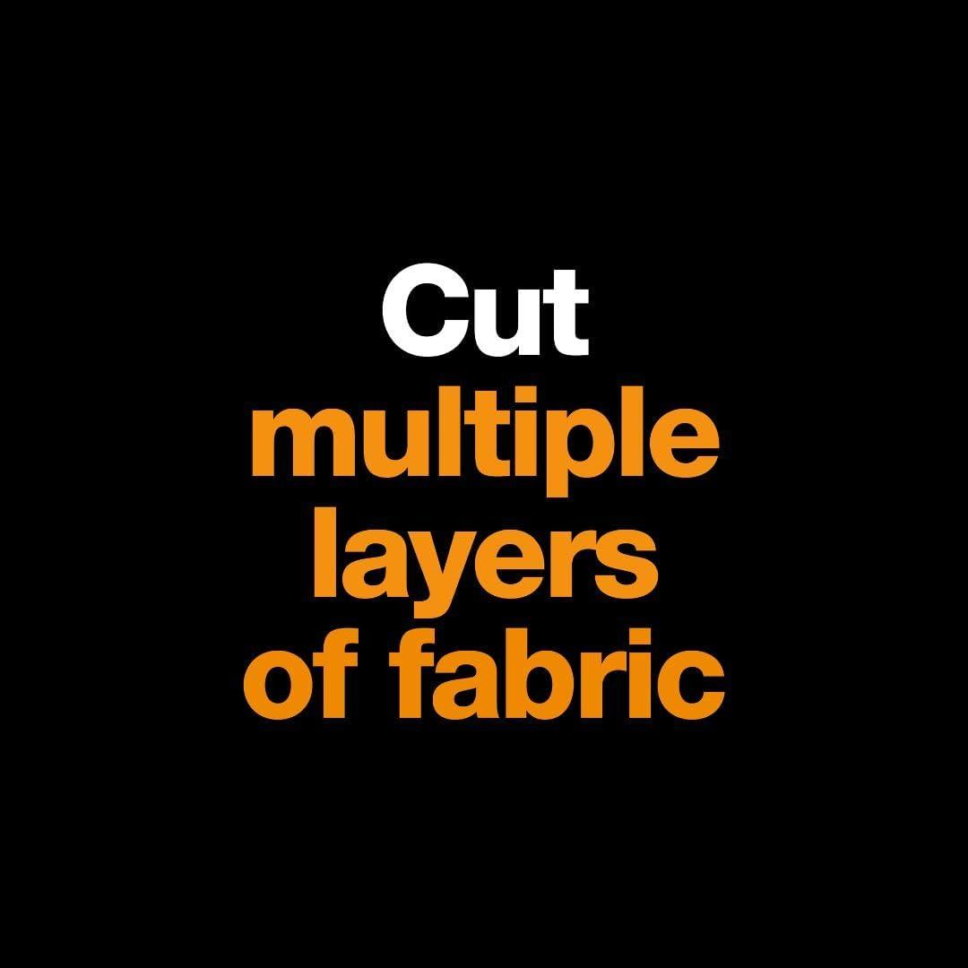 imageFiskars 60mm Rotary Cutter for Fabric with Ergonomic Loop Grip And Comfort Handle Titanium Rotary Fabric Cutter for Thick Materials Easy and Safe Blade Change Sewing Supplies and Quilting ToolsComfort Grip 45 mm