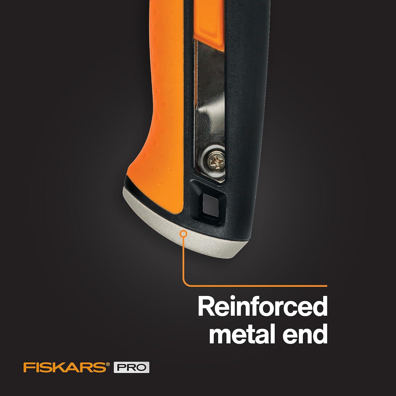 imageFiskars 7702201001 Pro Utility Knife Snap 25 mm OrangeBlack18 mm