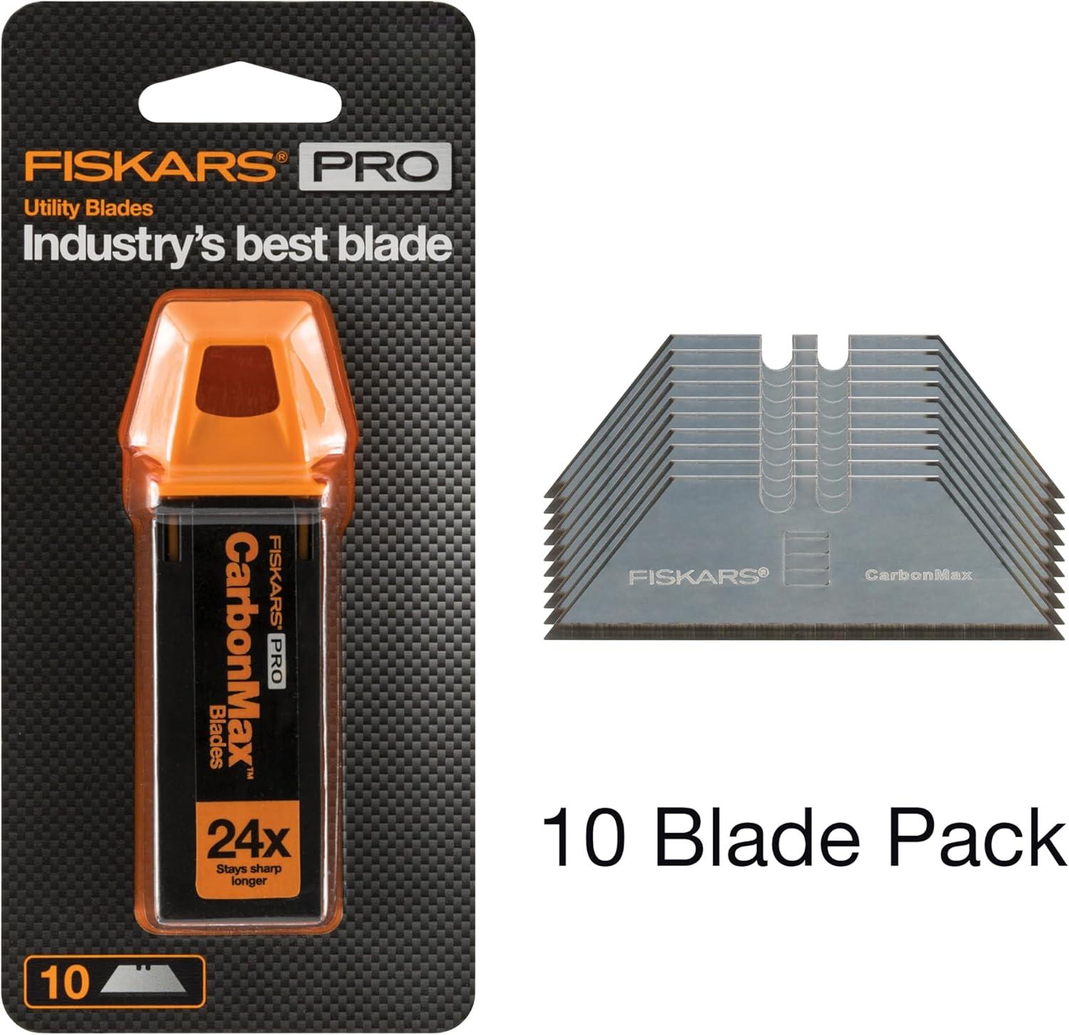 imageFiskars 7710201001 Pro Utility Knife Replacement Blades 10 Pack Silver 10 Count