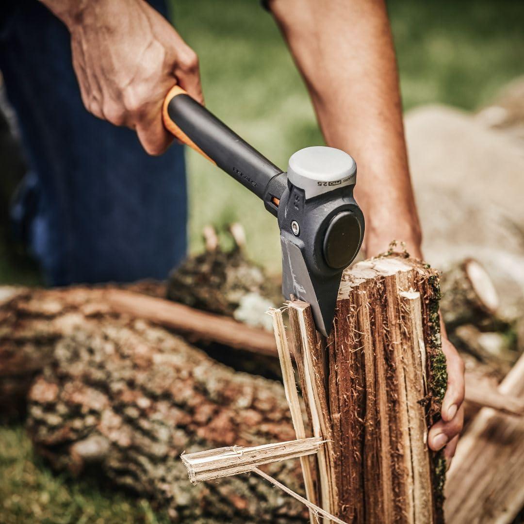 imageFiskars 8 lb Splitting Maul  36quot ShockAbsorbing Comfort Grip Handle  Rust Resistant Forged Steel Blade  Wood Splitter Maul for Hardwood  Split Wood for Campfires  Bushcraft GearPro IsoCore 25 lb Maul