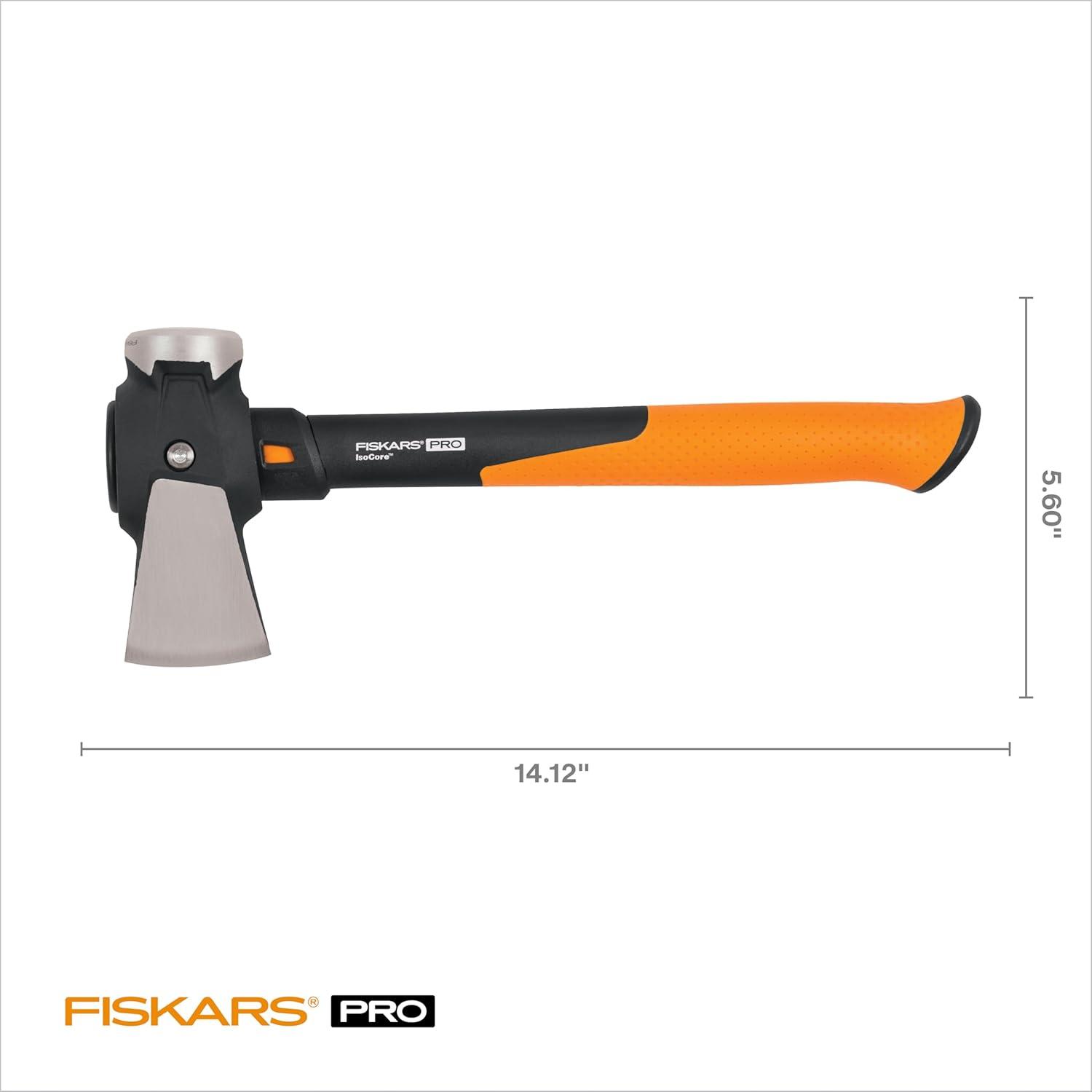 imageFiskars 8 lb Splitting Maul  36quot ShockAbsorbing Comfort Grip Handle  Rust Resistant Forged Steel Blade  Wood Splitter Maul for Hardwood  Split Wood for Campfires  Bushcraft GearPro IsoCore 25 lb Maul