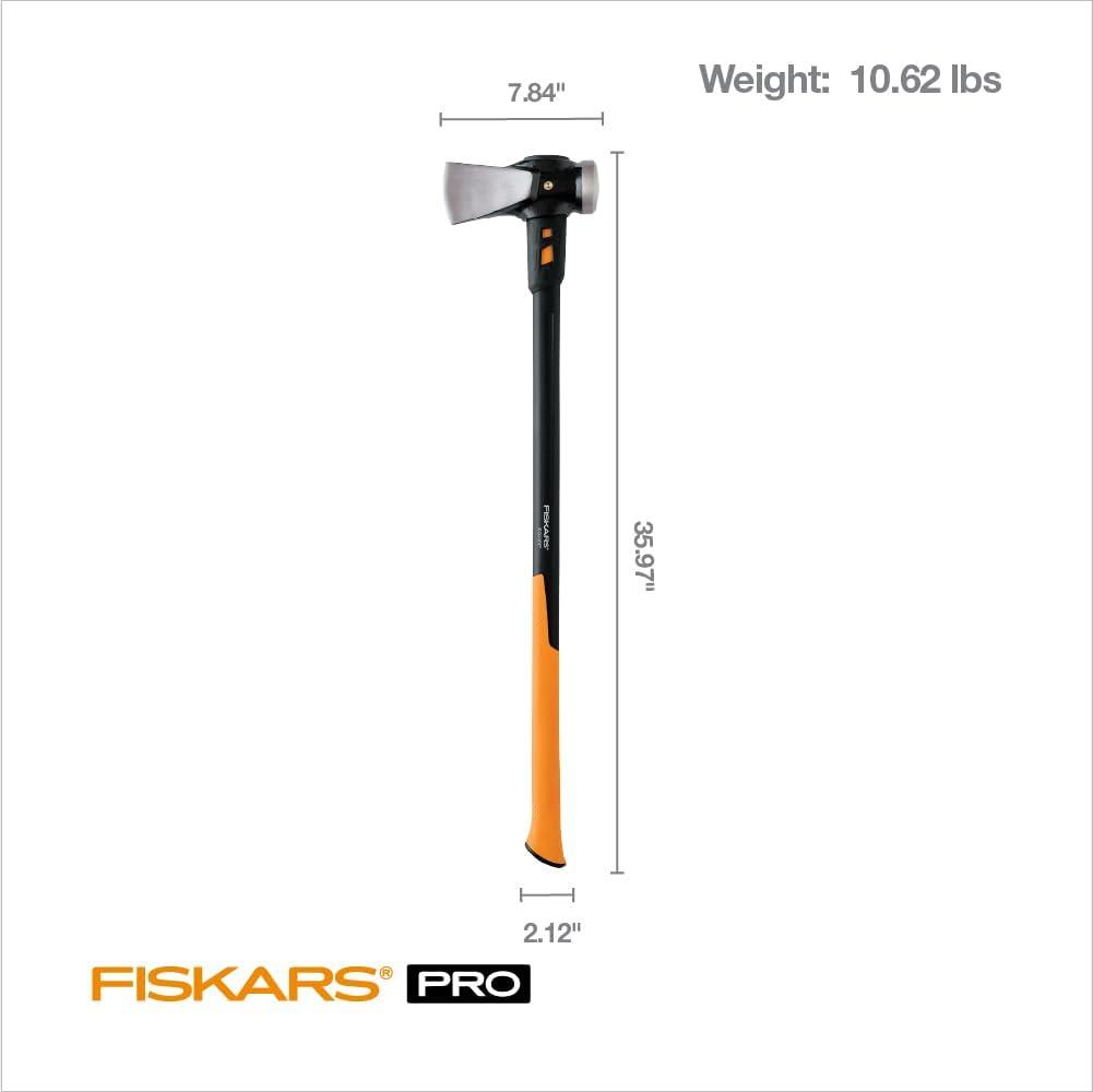 imageFiskars 8 lb Splitting Maul  36quot ShockAbsorbing Comfort Grip Handle  Rust Resistant Forged Steel Blade  Wood Splitter Maul for Hardwood  Split Wood for Campfires  Bushcraft GearPro IsoCore 8lb Maul