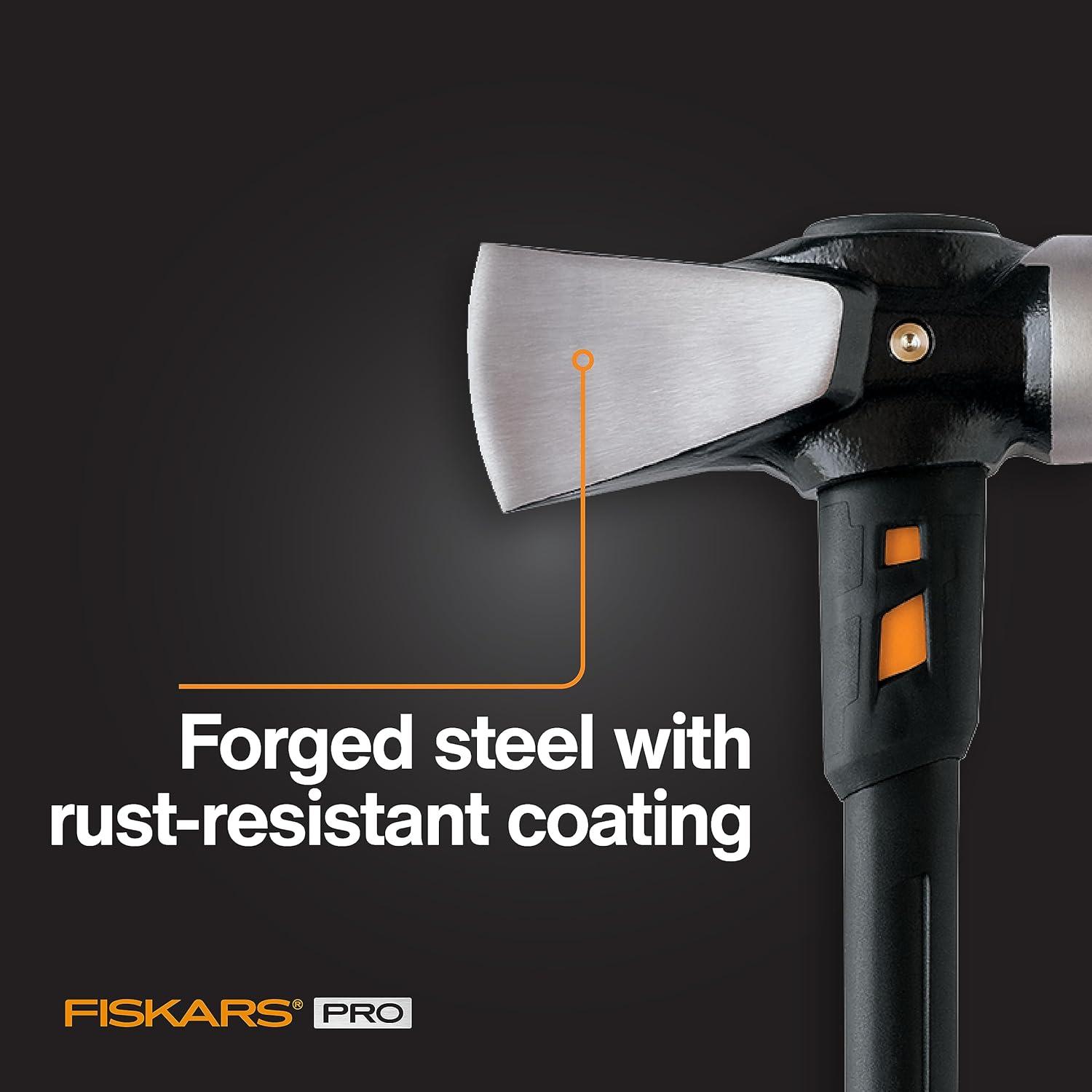 imageFiskars 8 lb Splitting Maul  36quot ShockAbsorbing Comfort Grip Handle  Rust Resistant Forged Steel Blade  Wood Splitter Maul for Hardwood  Split Wood for Campfires  Bushcraft GearPro IsoCore 8lb Maul