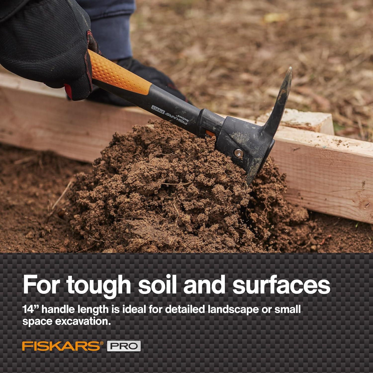 imageFiskars 8 lb Splitting Maul  36quot ShockAbsorbing Comfort Grip Handle  Rust Resistant Forged Steel Blade  Wood Splitter Maul for Hardwood  Split Wood for Campfires  Bushcraft GearPro IsoCore 15lb PickMattock