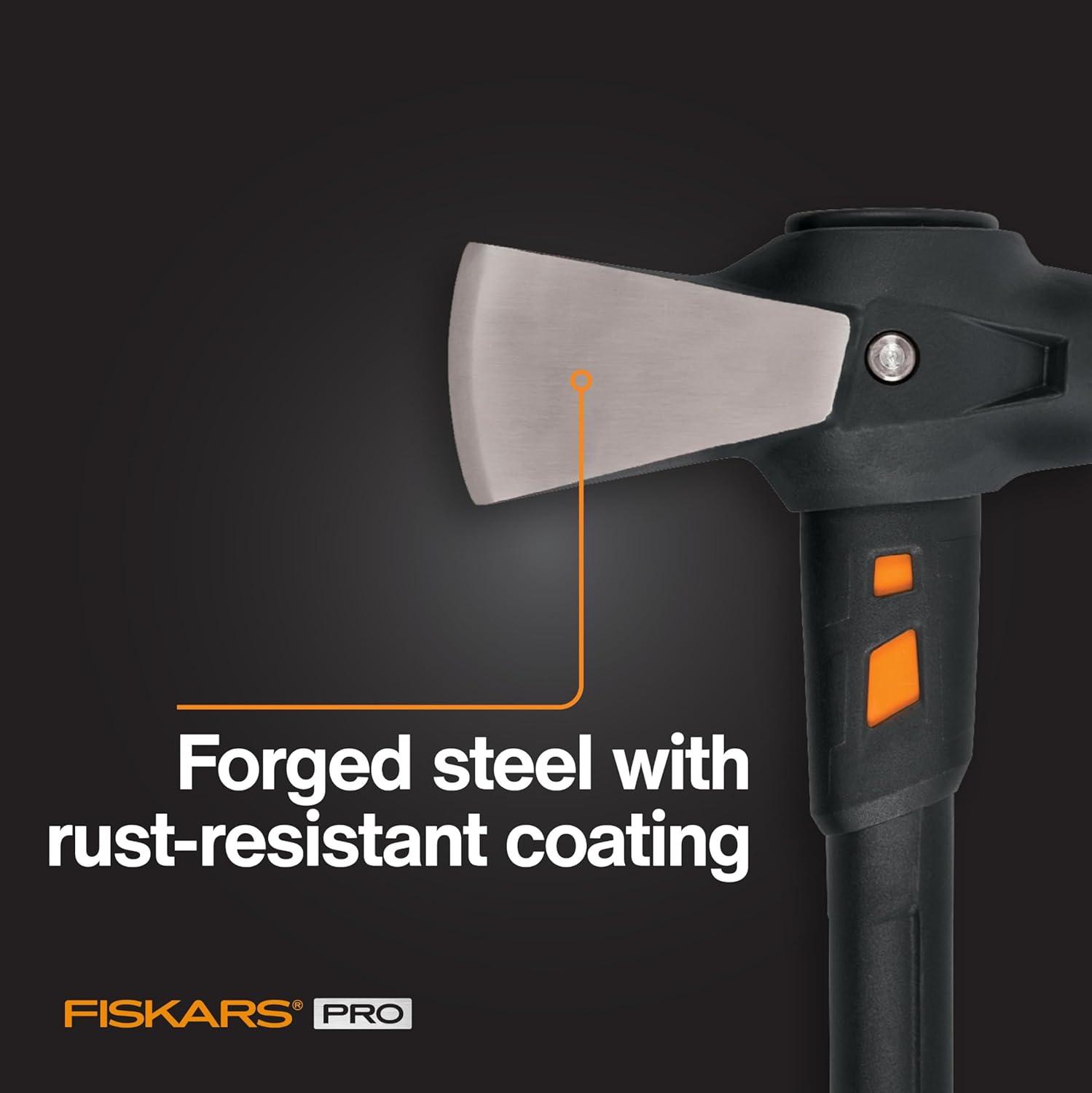 imageFiskars 8 lb Splitting Maul  36quot ShockAbsorbing Comfort Grip Handle  Rust Resistant Forged Steel Blade  Wood Splitter Maul for Hardwood  Split Wood for Campfires  Bushcraft GearPro IsoCore 6 lb Maul