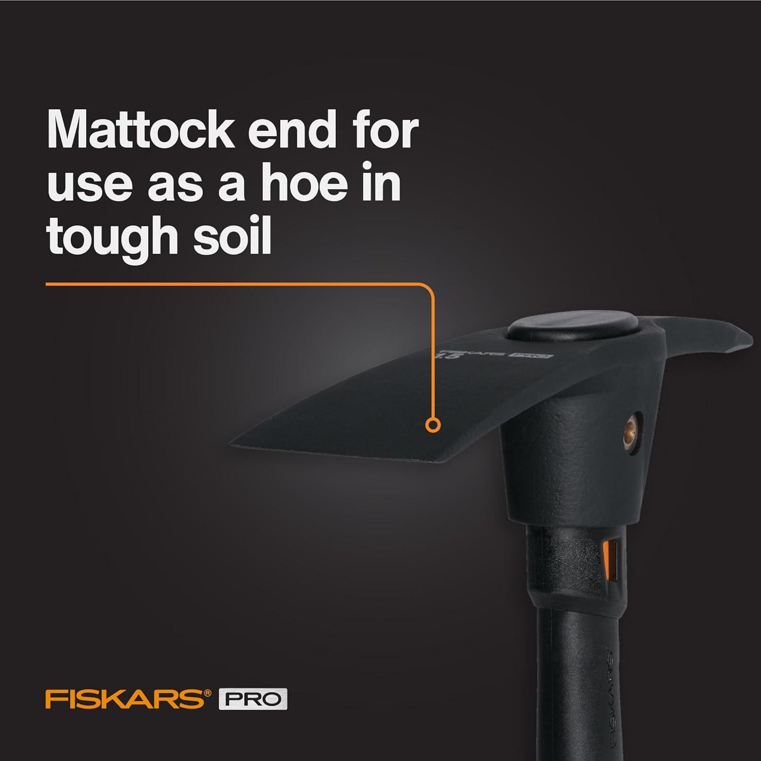 imageFiskars 8 lb Splitting Maul  36quot ShockAbsorbing Comfort Grip Handle  Rust Resistant Forged Steel Blade  Wood Splitter Maul for Hardwood  Split Wood for Campfires  Bushcraft GearPro IsoCore 15lb PickMattock