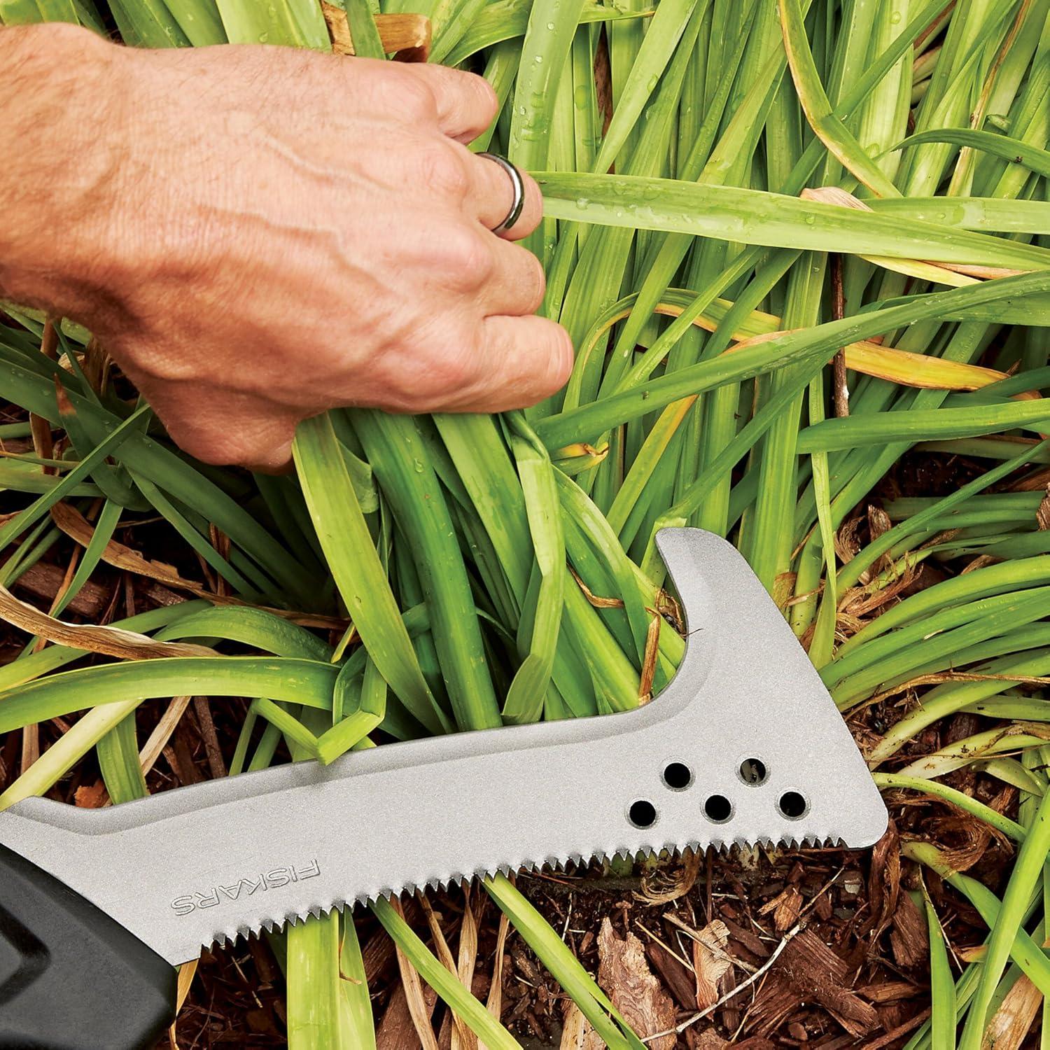 imageFiskars 9quot Brush Axe with Safety Sheath  Fixed Handle Curved Blade Branch Chopping Axe  Yard and Garden Tools  BlackOrangeBillhook Saw